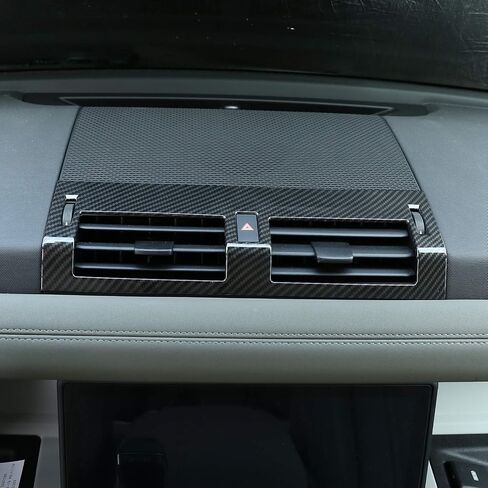 1pcs ABS Car Interior Center Console Air Conditioning Vent Cover Trim for Land Rover Defender 110 2020 (Carbon Fiber Style) in Saudi Arabia