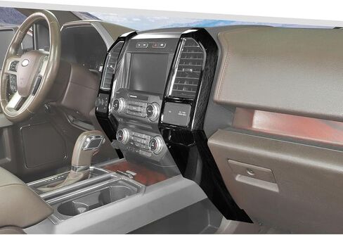 Jimen متوافق مع Ford F150 2015-2020، 5 قطع غطاء لوحة فتحة تكييف الهواء لوحدة التحكم المركزية (أحمر) in Kuwait
