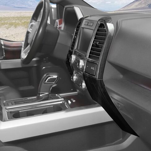 Jimen متوافق مع Ford F150 2015-2020، 5 قطع غطاء لوحة فتحة تكييف الهواء لوحدة التحكم المركزية (أحمر) in Kuwait