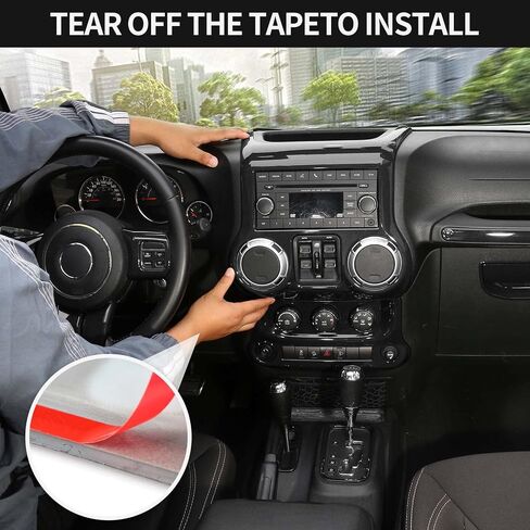 RT-TCZ لسيارة Jeep JK طقم الزخرفة الداخلية باللون الأحمر، غطاء لوحة لوحة القيادة لوحدة التحكم المركزية JKU لسيارة Jeep Wrangler JK JKU 2011-2017 ملحقات داخلية حمراء 10 قطع in Saudi Arabia