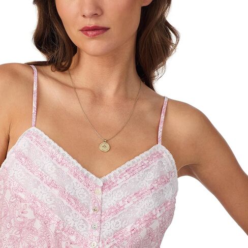 Eileen West Womens Sleepwear & Loungewear - Woven Lawn Collection - 100% Cotton Lightweight Sleeveless Long Modern Nightgown in Saudi Arabia