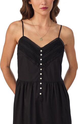 Eileen West Womens Sleepwear & Loungewear - Woven Lawn Collection - 100% Cotton Lightweight Sleeveless Long Modern Nightgown in Saudi Arabia
