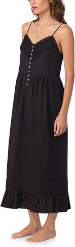 Eileen West Womens Sleepwear & Loungewear - Woven Lawn Collection - 100% Cotton Lightweight Sleeveless Long Modern Nightgown in Saudi Arabia