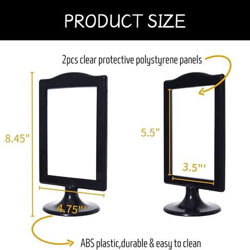 10 Pack Double Sided Standing Picture Frame 4x6 Plastic Photo Frame Bulk White Picture Display Holder Stand for Table Number, Menu, Wedding, Christmas in Kuwait