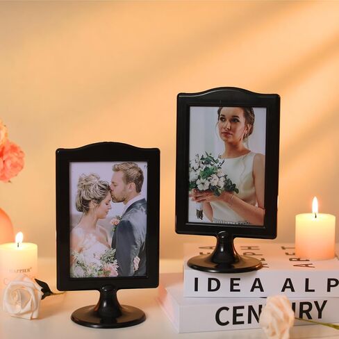 10 Pack Double Sided Standing Picture Frame 4x6 Plastic Photo Frame Bulk White Picture Display Holder Stand for Table Number, Menu, Wedding, Christmas in Kuwait