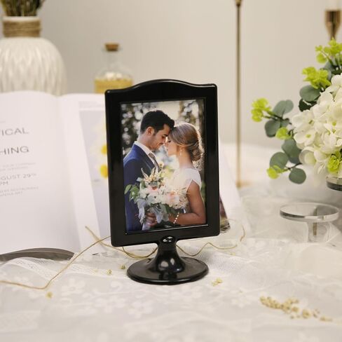 10 Pack Double Sided Standing Picture Frame 4x6 Plastic Photo Frame Bulk White Picture Display Holder Stand for Table Number, Menu, Wedding, Christmas in Kuwait