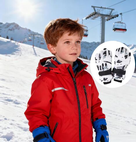 Kids Winter Thermal-Warm Windproof Ski-Gloves Outdoor Snowboarding Gloves for Skiing, Snow Hiking, Hunting in Saudi Arabia