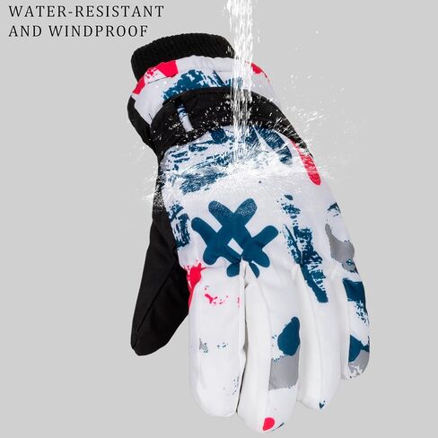 Kids Winter Thermal-Warm Windproof Ski-Gloves Outdoor Snowboarding Gloves for Skiing, Snow Hiking, Hunting in Saudi Arabia