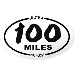 CafePress 100 Miles Ultra Crazy Oval Car Bumper Sticker in Saudi Arabia