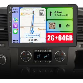 Android 13 [2G+32G] Car Radio for GMC Sierra Yukon Chevrolet Buick Chevy Silverado,10 Inch Touch Screen Stereo with GPS WiFi SWC Wireless Apple CarPlay Android Auto in Kuwait