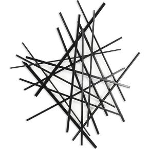 ديكور حائط معدني تجريدي من Cheung's Avalon - منحوتة سوداء حديثة مصنوعة يدويًا مقاس 28.5 بوصة لغرفة المعيشة in Kuwait