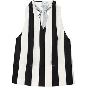 Suspender Waistcoat Fashion Stripe Halter Top Women'S Loose V-Neck Sleeveless Vests Lady Casual Outwear in Saudi Arabia