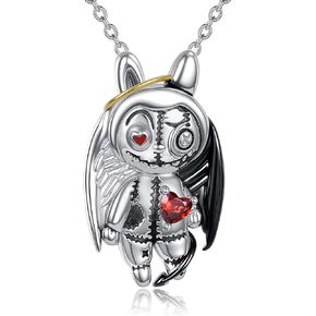 Voodoo Doll/Teddy Bear Necklace 925 Sterling Silver Pendant Necklace Jewelry Gifts for Women in Kuwait