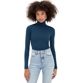 Wolford Colorado String Body For Women Long-Sleeve Turtleneck Bodysuit Shiny Finish Cotton Blend Interior Seamless Design in Kuwait