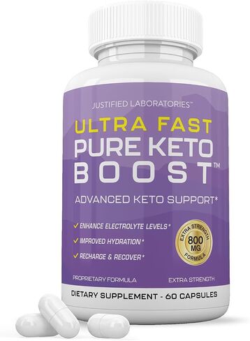 (3 Pack) Ultra Fast Pure Keto Boost Pills 1275MG New & Improved Formula Contains Apple Cider Vinegar Extra Virgin Olive Oil Powder Green Tea Leaf 180 Capsules in Kuwait