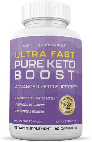 (3 Pack) Ultra Fast Pure Keto Boost Pills 1275MG New & Improved Formula Contains Apple Cider Vinegar Extra Virgin Olive Oil Powder Green Tea Leaf 180 Capsules in Kuwait