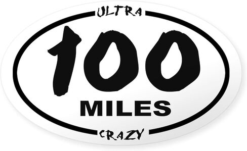 ملصق ممتص الصدمات للسيارة بيضاوي للغاية بطول 100 ميل من CafePress in Saudi Arabia