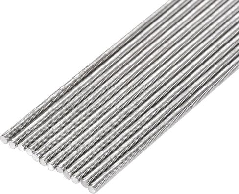 uxcell 5Pcs M3 x 200mm Fully Threaded Rod 304 Stainless Steel Right Hand Long Screws Threads Used for Screw into Hangers and U-Bolts in Saudi Arabia
