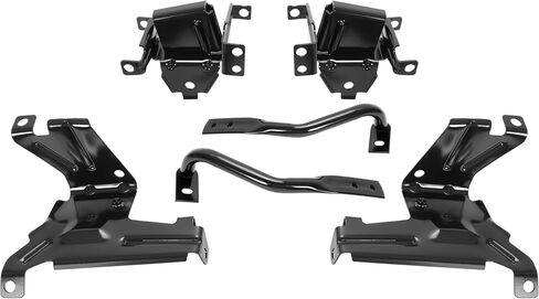 KUAFU 6Pcs Front Bumper Bracket Compatible with 2007-2013 GMC Sierra Chevy Chevrolet Silverado 1500 2500 3500 Outer + Inner Bumper Support Steel Powder Coated Black 6Pcs Driver Side&Passenger Side in Saudi Arabia