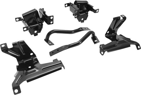 KUAFU 6Pcs Front Bumper Bracket Compatible with 2007-2013 GMC Sierra Chevy Chevrolet Silverado 1500 2500 3500 Outer + Inner Bumper Support Steel Powder Coated Black 6Pcs Driver Side&Passenger Side in Saudi Arabia