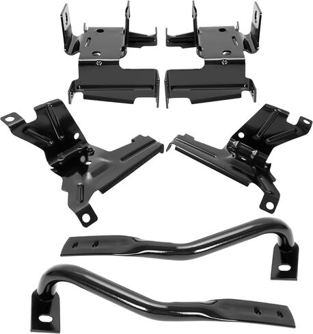 KUAFU 6Pcs Front Bumper Bracket Compatible with 2007-2013 GMC Sierra Chevy Chevrolet Silverado 1500 2500 3500 Outer + Inner Bumper Support Steel Powder Coated Black 6Pcs Driver Side&Passenger Side in Saudi Arabia