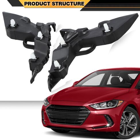 Front Right & Left Bumper Retainers Brackets Support Set Compatible with Hyundai Elantra Sedan 2017 2018 2pcs 86513F2000 86514F2000 in Saudi Arabia