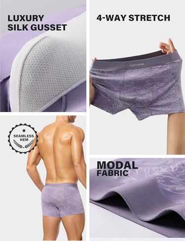 Casey Kevin Men's Boxer Briefs Modal Ultra Soft, Breathable, Stretch Moisture-Wicking underwear with Flyless Design (3 pack) in Kuwait