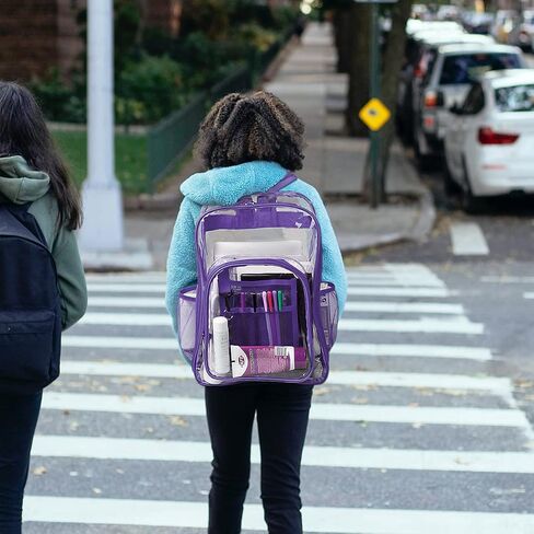 2 Pieces Heavy Duty Clear Backpack, Gray PVC Waterproof Transparent Bag With Cosmetic Bag, See Through Book Bag With Lunch Bag, Stadium Approved, Reinforced Strap, School, Work, Women, Men, Boy, Girl in Saudi Arabia