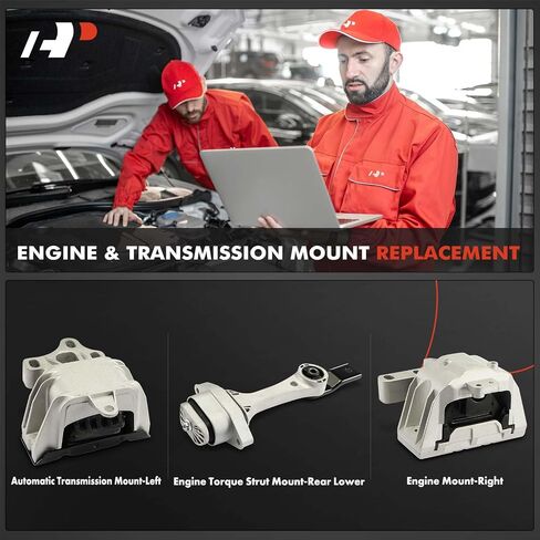 مجموعة حامل ناقل الحركة A-Premium 3 قطع لمحرك المحرك ومجموعة تثبيت دعامة عزم الدوران متوافقة مع Volkswagen Jetta 2000-2005 1.8L، ناقل حركة أوتوماتيكي، استبدال # 1J0199555BB، 1J0199851N in Saudi Arabia