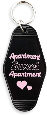 TeesAndTankYou Apartment Sweet Apartment Vintage Style Motel Keychain Key Tag 3.5" in Saudi Arabia