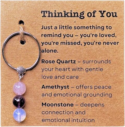 سلسلة مفاتيح "Thinking of You Gifts" للنساء والرجال، التعاطف، احصل على شعور جيد قريبًا، هدية أفضل، مسافة طويلة تفوتك النشر in Kuwait