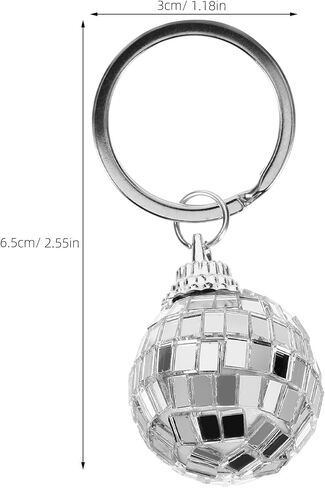MERRYHAPY Disco Ball Keyring Mirror Disco Ball Keychain Novelty Pendant Charm Car Key Holder for Backpack Purse Bag Decor in Saudi Arabia