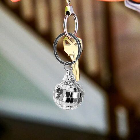 MERRYHAPY Disco Ball Keyring Mirror Disco Ball Keychain Novelty Pendant Charm Car Key Holder for Backpack Purse Bag Decor in Saudi Arabia