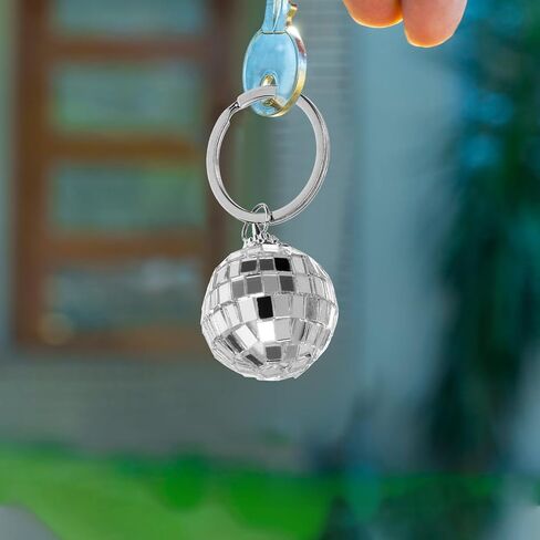 MERRYHAPY Disco Ball Keyring Mirror Disco Ball Keychain Novelty Pendant Charm Car Key Holder for Backpack Purse Bag Decor in Saudi Arabia