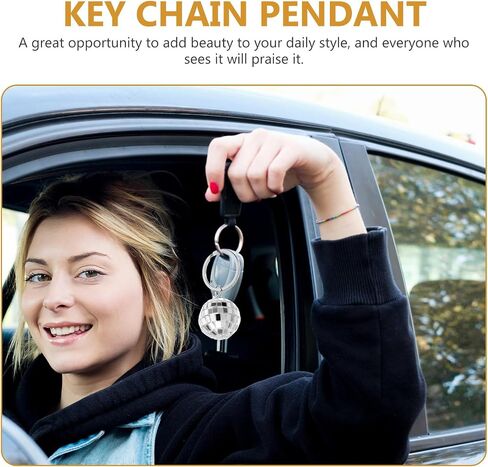 MERRYHAPY Disco Ball Keyring Mirror Disco Ball Keychain Novelty Pendant Charm Car Key Holder for Backpack Purse Bag Decor in Saudi Arabia