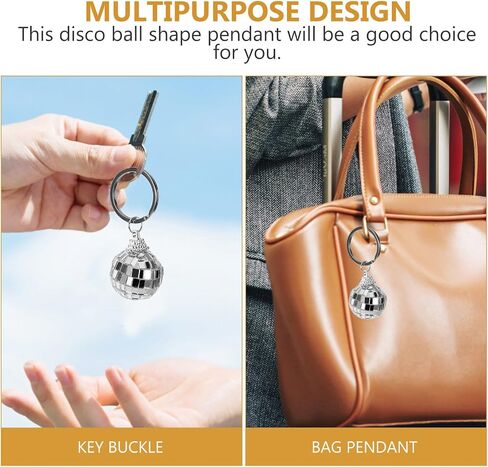 MERRYHAPY Disco Ball Keyring Mirror Disco Ball Keychain Novelty Pendant Charm Car Key Holder for Backpack Purse Bag Decor in Saudi Arabia