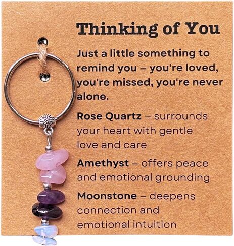 سلسلة مفاتيح "Thinking of You Gifts" للنساء والرجال، التعاطف، احصل على شعور جيد قريبًا، هدية أفضل، مسافة طويلة تفوتك النشر in Kuwait