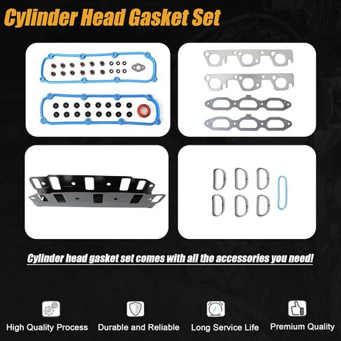 AUCERAMIC HS26326PT Engine Cylinder Head Gasket Set Fits for Jeep Wrangler 3.8L 2007-2011 Replace MS92808, MS92808-1, HS54740 in Saudi Arabia