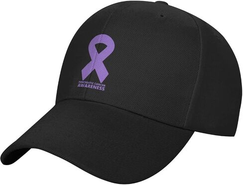 Pancreatic Cancer Awareness Baseball Cap Men Women - Classic Trucker Hat Adjustable Plain Hat Black in Saudi Arabia