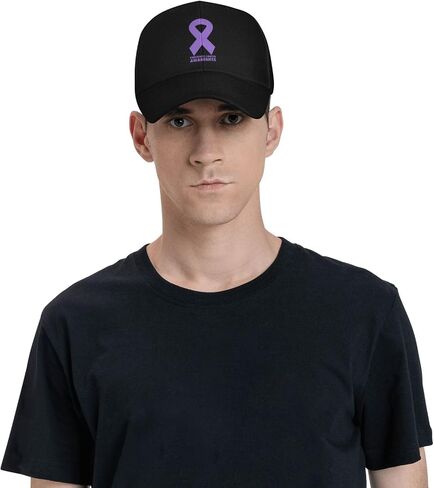 Pancreatic Cancer Awareness Baseball Cap Men Women - Classic Trucker Hat Adjustable Plain Hat Black in Saudi Arabia