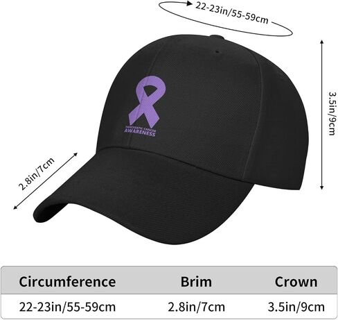 Pancreatic Cancer Awareness Baseball Cap Men Women - Classic Trucker Hat Adjustable Plain Hat Black in Saudi Arabia