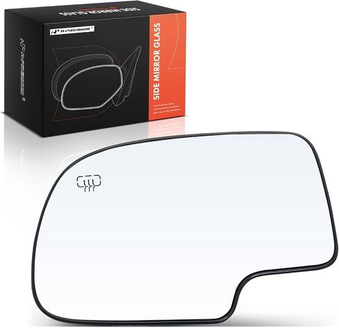 زجاج مرآة مدفأ على الجانب الأيسر للسائق مع لوحة خلفية متوافقة مع شيفروليه سيلفرادو 1500 وتاهو وجي إم سي سييرا وكاديلاك إسكاليد ESV EXT - مرآة مسطحة للرؤية الجانبية الخارجية in Saudi Arabia
