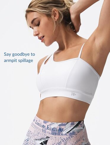 Yvette Womens One Shoulder Sports Bra Asymmetrical Strap Yoga Light Support Padded Wireless Tank Top in Saudi Arabia