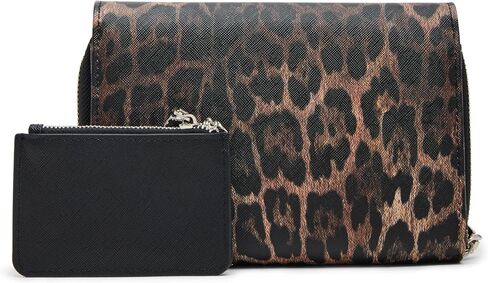 STEVE MADDEN Carina-B محفظة كروس مع مجموعة هدايا حقيبة، جلد الفهد in Saudi Arabia