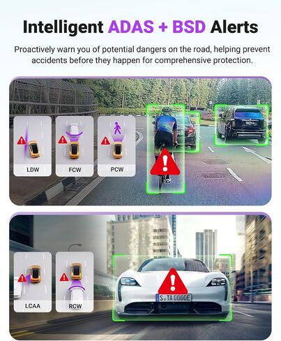 Vantrue S1 Pro Max 4K+4K Dash Cam Front and Rear, Dual Dash Camera with ADAS/BSD, Starvis2 HDR PlatePix™ Night Vision, 5GHz WiFi, GPS, Optional LTE, 24/7 Parking Mode, Voice Control, Support 1TB Max in Kuwait