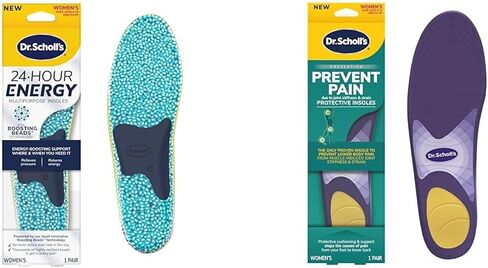 Dr. Scholl's 24-Hour Energy and Prevent Pain Insoles Bundle, Women's Shoe Size 6-10 in Saudi Arabia