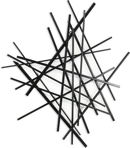 ديكور حائط معدني تجريدي من Cheung's Avalon - منحوتة سوداء حديثة مصنوعة يدويًا مقاس 28.5 بوصة لغرفة المعيشة in Kuwait