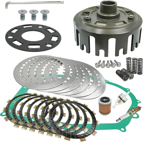 القابض والبليت CNC سلة ومجموعة لوحة الاحتكاك الصلب لياماها المحارب 350 1987-2004 رابتور 350 2004-2013 الدب الكبير 350 4x4 1987-1997 الدب الكبير 350 2x4 1996-1998 كودياك 400 1993-1998 in Saudi Arabia