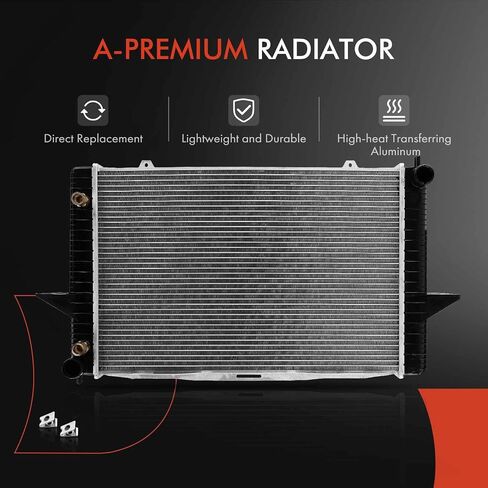 A-Premium Engine Coolant Radiator Assembly with Transmission Oil Cooler Compatible with Volvo C70, S70, V70, 1999 2000 2001 2002 2003 2004, Automatic Transmission, Replace# 86014511 in Saudi Arabia