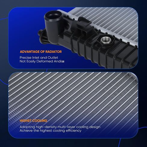 ECCPP 13187 Radiator for 2010-2012 for Ford for Fusion 2.5L 2010-2012 for Ford for Fusion 3.5L 2007-2012 for Lincoln for MKZ 3.5L 2010-2011 for Mercury for Milan 2.5L in Saudi Arabia